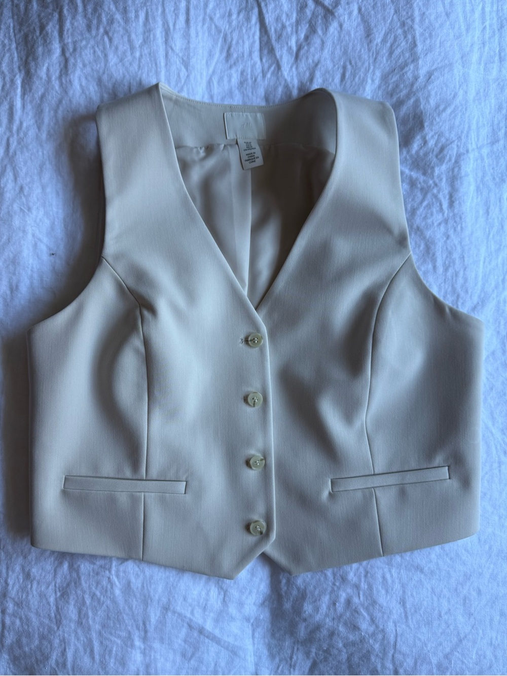 H&M Cream Tailored Women's Vest